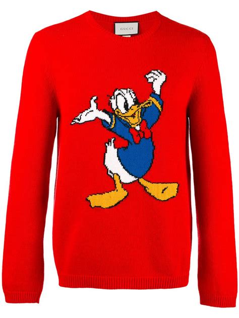 gucci donald duck red sweater